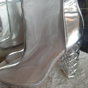 Brand New Sheer Booties-6.5